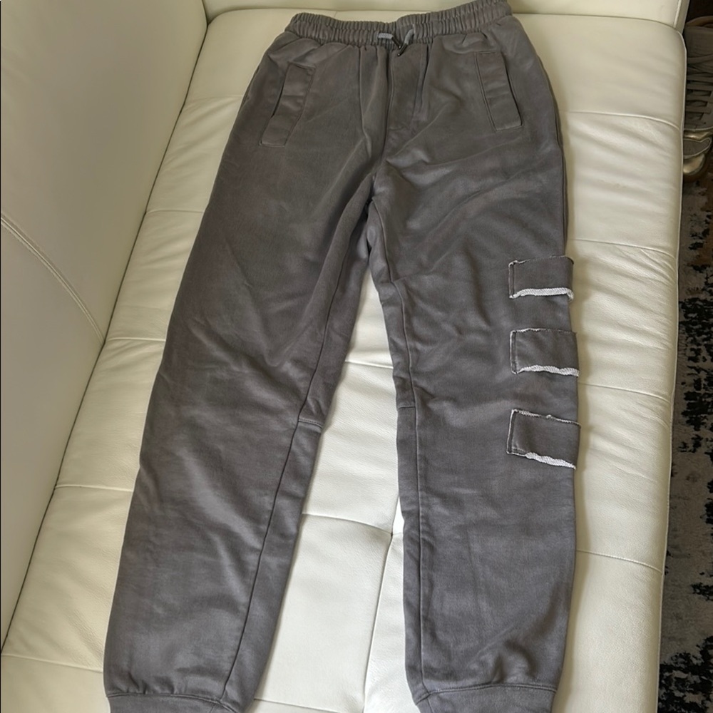 “THE NEW DESIGNERS” by Allan Abani Men's Gray Jogger Pants